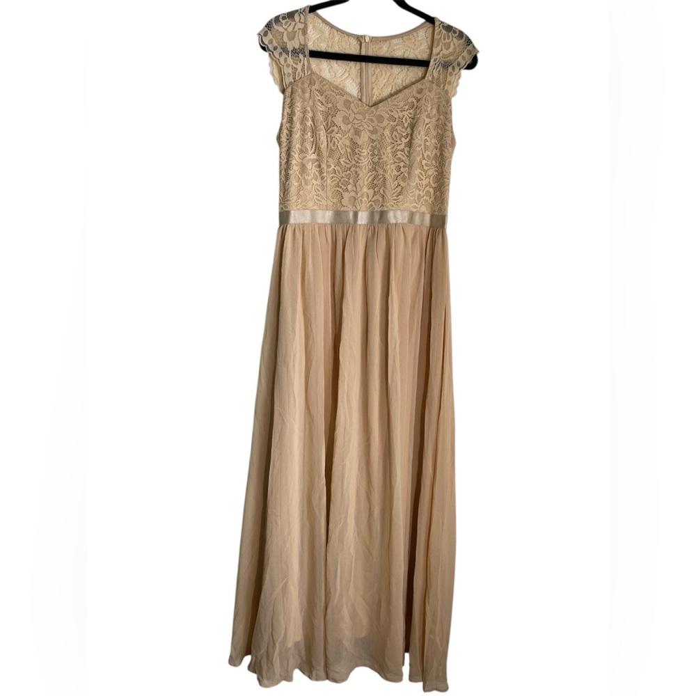 Dress Tells Elegant Lace Midi Dress - Cream Size L